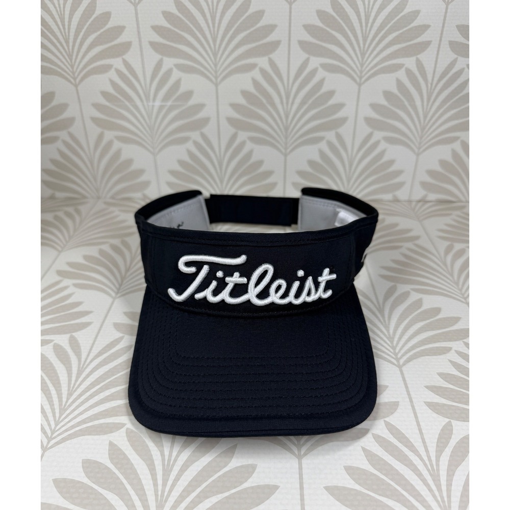 Titleist Tour Performance Golf Visor Black White Adjustable Pro V1 FootJoy FJ